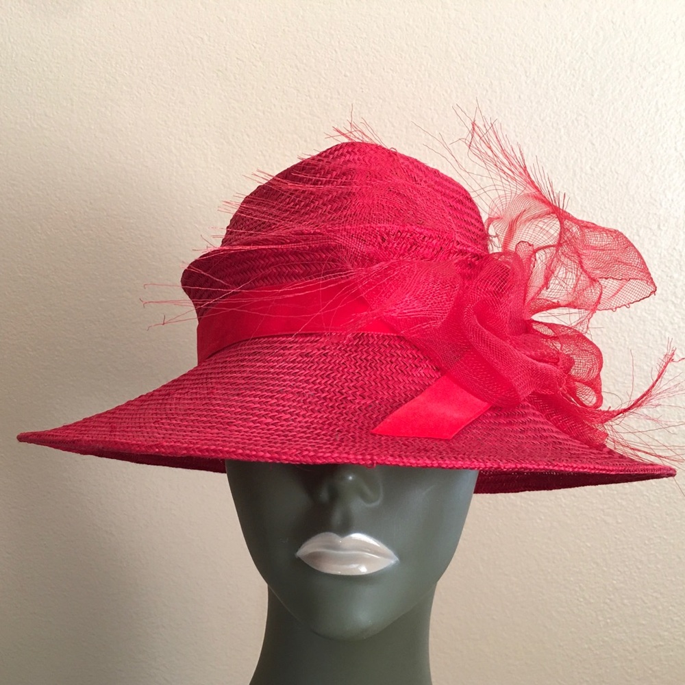 A red Derby hat